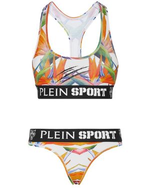 Philipp Plein Fitness ,Veelkleurig ,Katoen Jogging Lingerie Set - Wit