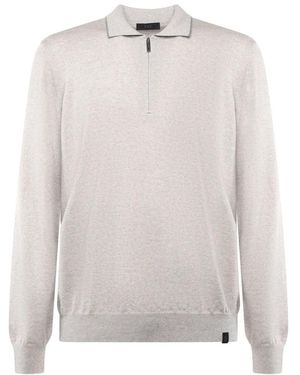 Fay V-Neck Knitwear - White