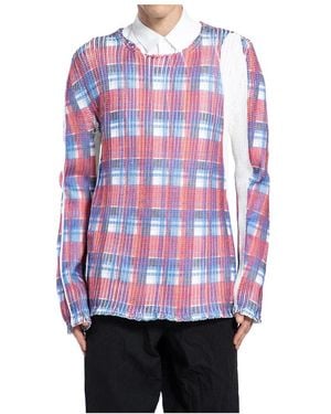 Comme des Garçons Round-Neck Knitwear - Red