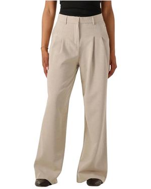Moss Copenhagen High Waist Plisseehose - Natur