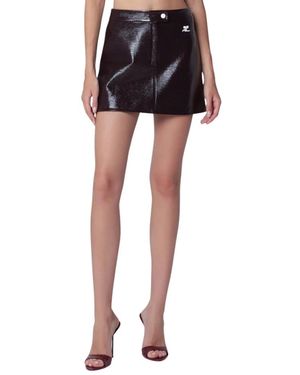 Courreges Vinyle Reedition Rok - Zwart