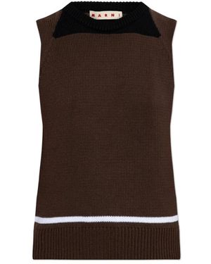 Marni Round-Neck Strickwaren - Braun