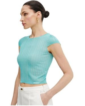 Pinko Tops ,Blauw ,Katoen T-Shirt