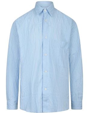 AMISH Overhemden ,Blauw ,Katoen Gestreepte Shirt
