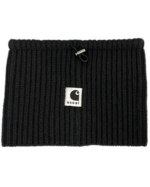 Sacai Accessoires ,Zwart ,Wol Scaldacollo