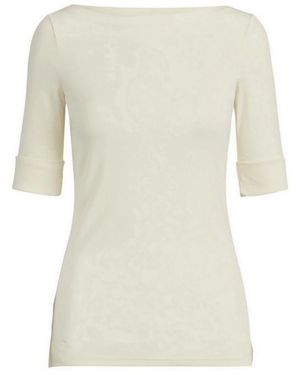 Ralph Lauren Tops ,Katoen T-Shirt En Polo Panna - Naturel