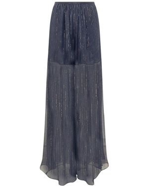Rochas Broeken ,Blauw ,Wijde Broek