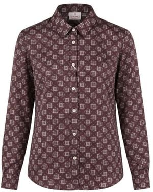 Marella Overhemden ,Bruin ,Emmdenaro Shirt - Paars