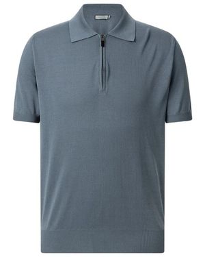Canali Truien & Vesten ,Blauw ,Katoen Rondgebreide Kleding
