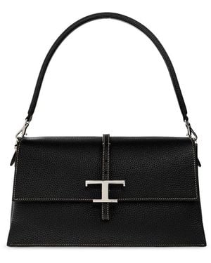 Tod's Tassen ,Zwart ,Leer T Timeless Schoudertas Klein