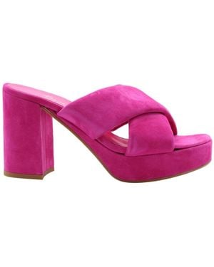 E mia Heeled Mules - Rosa