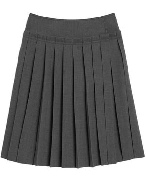 Ami Paris Jupe Midi Faltenrock - Grau
