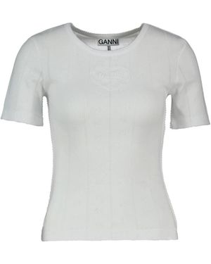 Ganni T-Shirts - Grey