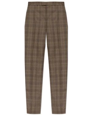 McQueen Broeken ,Bruin ,Wol Wool Plaid Broeken