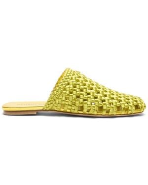 Stuart Weitzman Schoenen ,Groen ,Leer Marina Mule - Geel