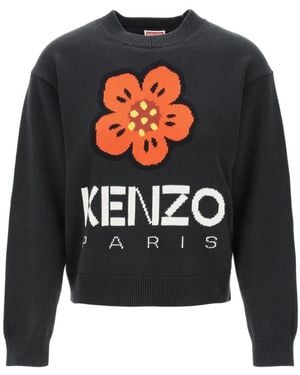 KENZO Round-Neck Knitwear - Blue