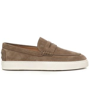 Tod's Platte Mocassin Schoenen - Bruin