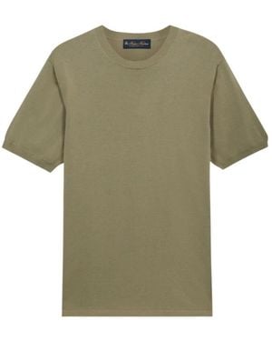 Brooks Brothers Tops ,Groen ,Katoen Gegemerceerd Katoenen T-Shirt