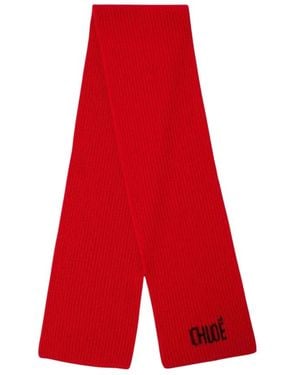 Chloé Winter Scarves - Rojo