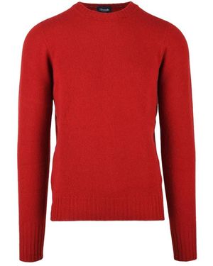 Drumohr Round-Neck Knitwear - Rojo