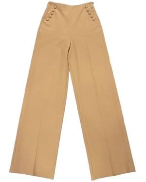 Giulia N Couture Straight Trousers - Neutro