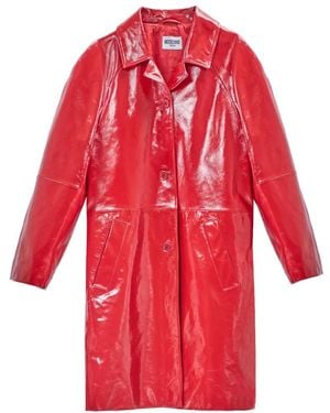 Moschino Leather Jackets - Red