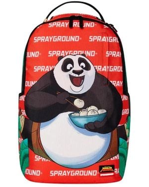 Sprayground Tassen ,Veelkleurig ,Kung Fu Panda Po Split Dlxr Rugzak - Rood