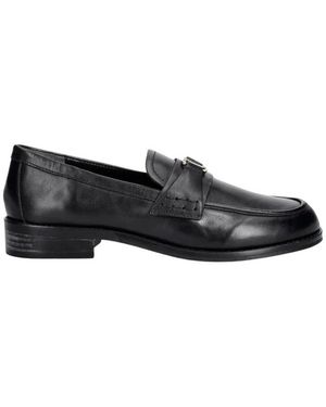 Twinset Schoenen ,Zwart ,Leer Loafers