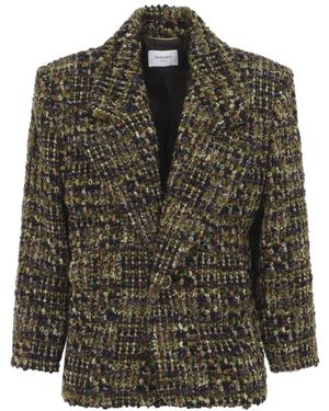 Saint Laurent Jassen ,Groen ,Tweed Tweed Jas