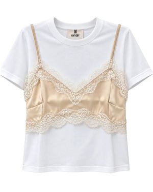Aniye By Tops ,Wit ,Katoen Lace Bralette T-Shirt