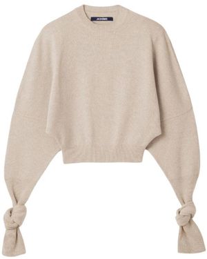 Jacquemus Round-Neck Knitwear - Neutro