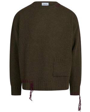AMISH Round-Neck Knitwear - Verde