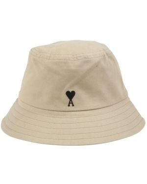 Ami Paris Ami De Cœur Bucket Hat - Naturel