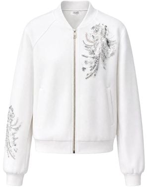 Liu Jo Jassen ,Wit ,Polyester Felpa Aperta