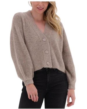 Gestuz Damen V-Cardigan Strickweste - Grau