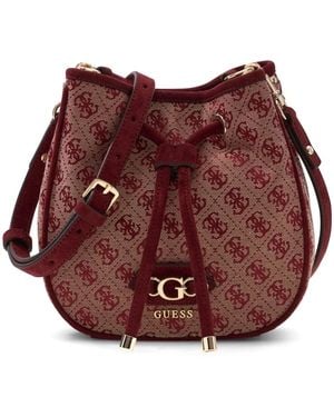 Guess Tassen ,Rood ,Samantha Mini Drawstring Bucket