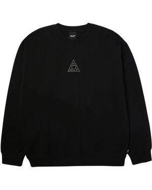 Huf Triple Triangle Geborduurd Sweatshirt - Zwart