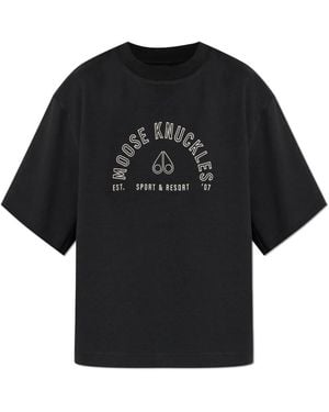 Moose Knuckles T-Shirts - Negro
