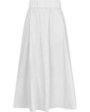 Neo Noir Midi Skirts - White