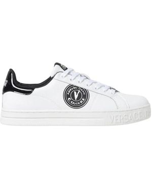 Versace Jeans Couture Lowtop Leather Sneakers - Weiß