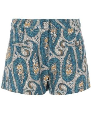 Etro Short Shorts - Azul
