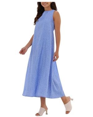 NA-KD Blaues Midi-Kleid Mit Offenem Rücken