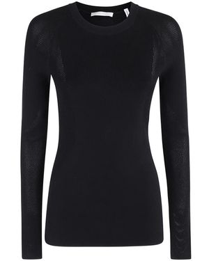 Helmut Lang Truien & Vesten ,Zwart ,Polyester Elite Sport Top Lange Mouw Zwart