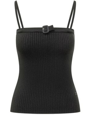 Courreges Sleeveless Tops - Black