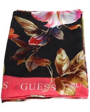 Guess Schwarz Multi Schal 70X180 - Rot