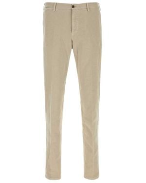 PT Torino Zandkleurige Stretch Katoenen Broek - Naturel