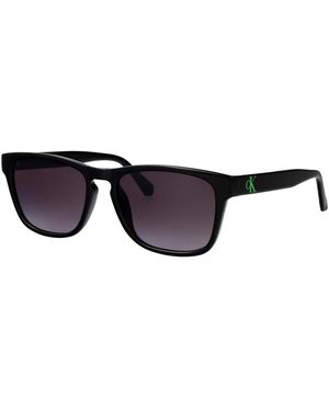 Calvin Klein Rechteckige Sonnenbrille - Schwarz