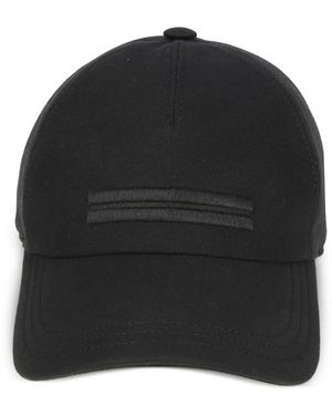 ZEGNA Accessoires ,Zwart ,Katoen Geborduurde Baseballpet