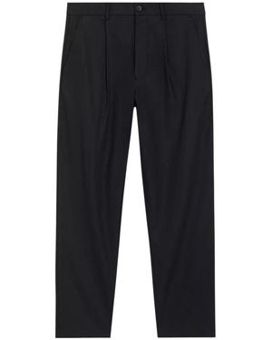 Calvin Klein Broeken ,Zwart ,Linnen Slim Fit Chino Broek - Blauw
