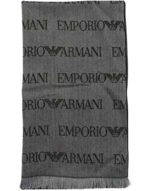 Emporio Armani Sjaal Met Patroon - Grijs